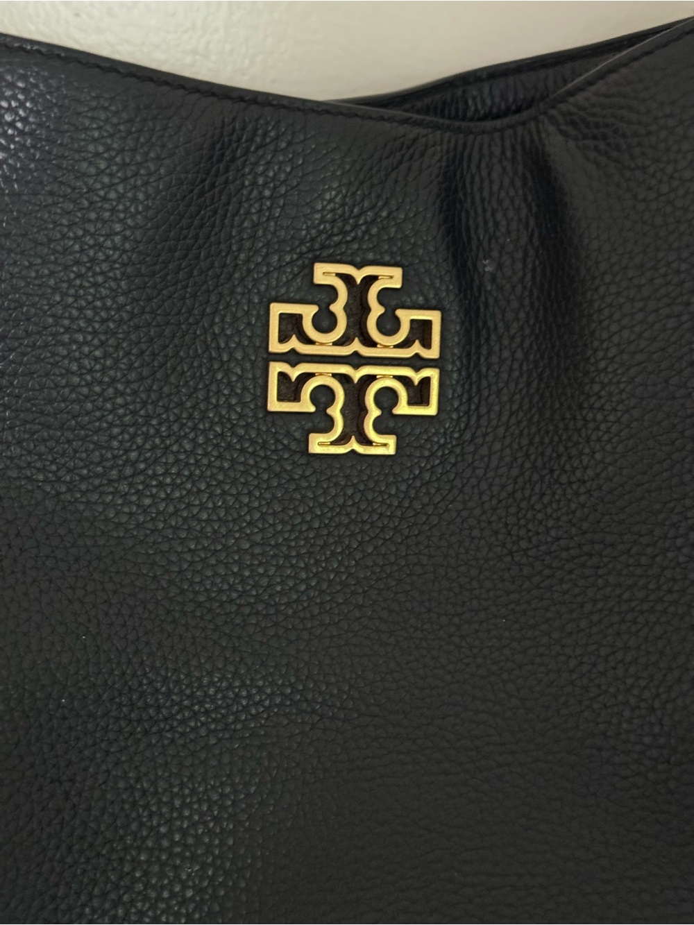 Tory Burch Black Leather Tote with Gold Chain Handles - Picture 3 of 11